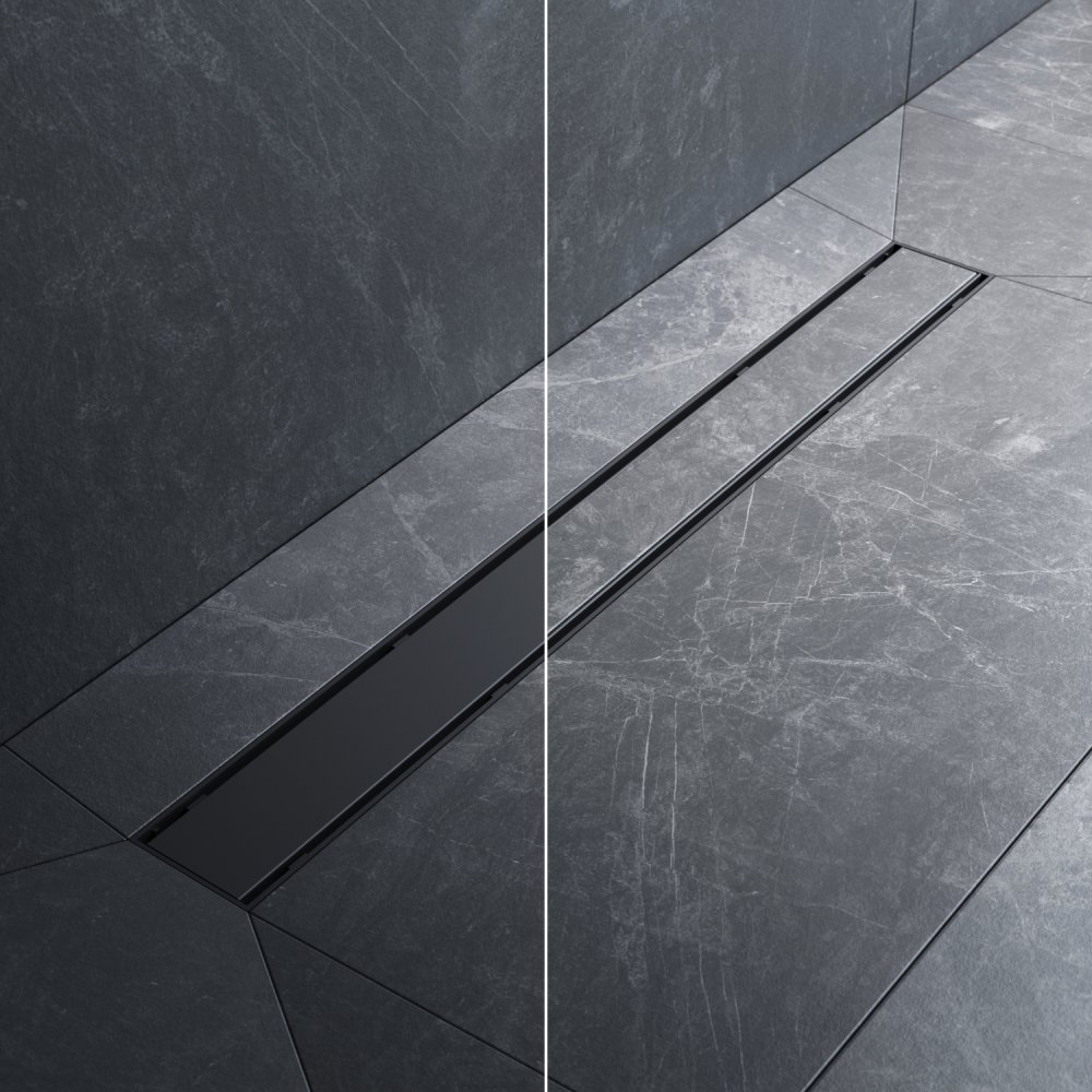 Линейный трап для душа AM.PM PrimeFlow универсальный затвор Tile 70см цвет черн мат W02SC-U11-070-04BM