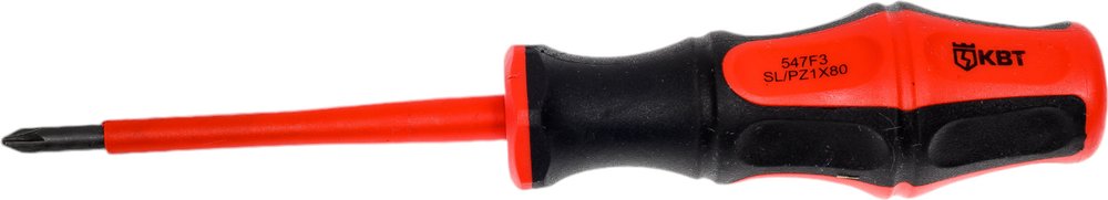 Диэлектрическая отвертка КВТ Профи PZ/FL1x80 79778
