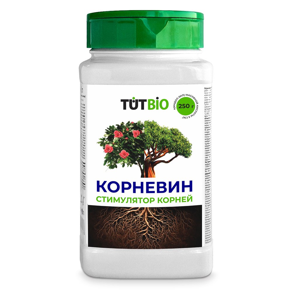 Стимулятор корнеобразования TUT БИО КОРНЕВИН 250 г, банка с крышкой сито 139839