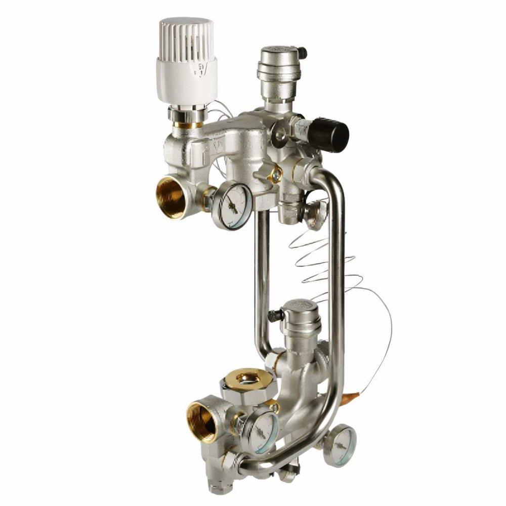 Насосно-смесительный узел с термоголовкой (без насоса) Valtec VT.COMBI.0.180