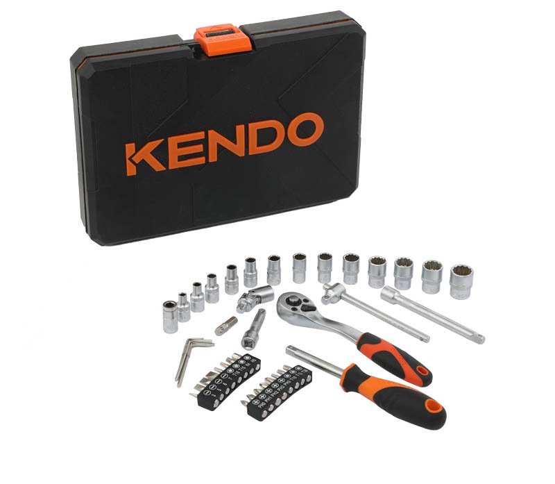 Набор инструмента с трещоткой KENDO 1/4' 42 шт. 90562