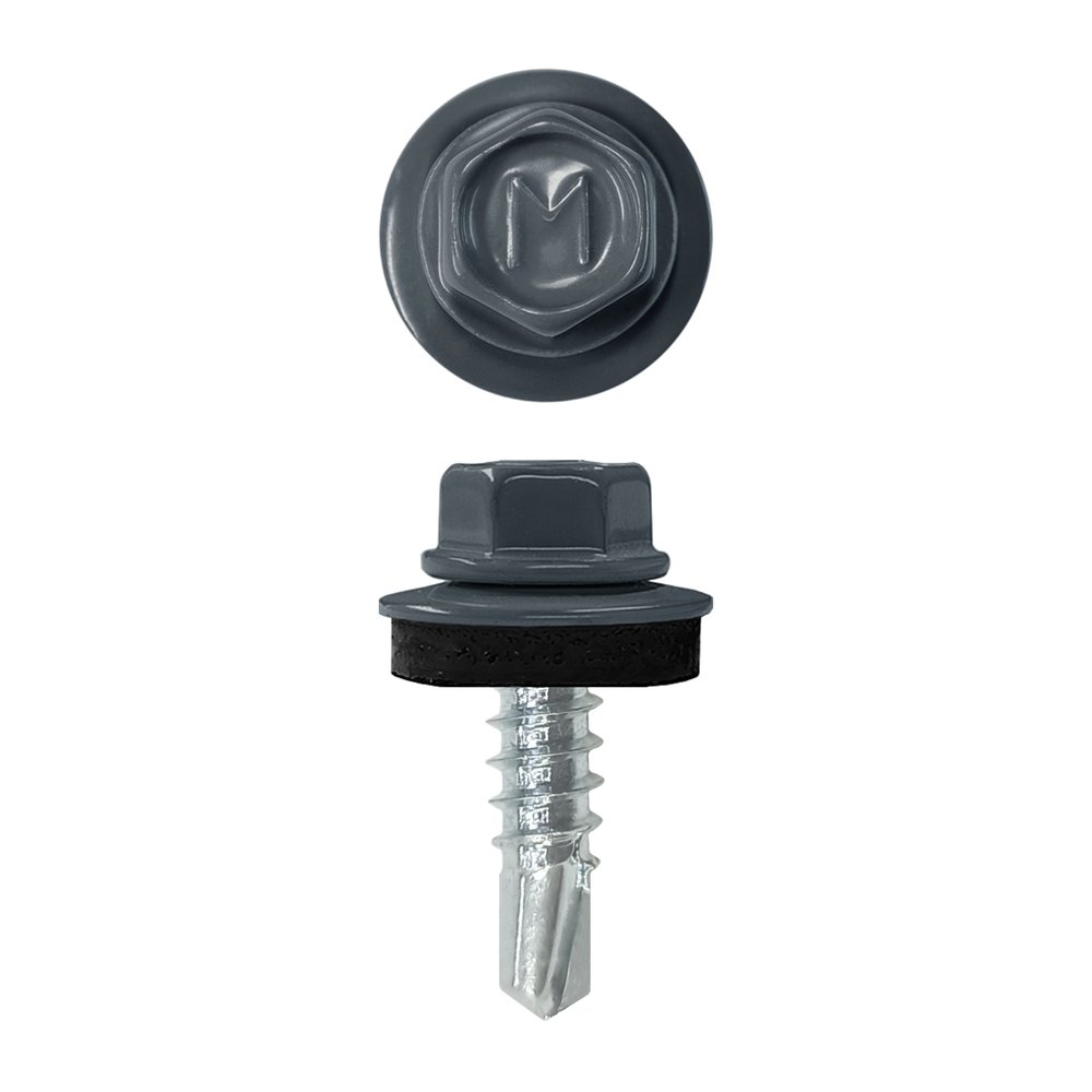 Кровельный саморез Daxmer 4,8x19 RAL 7016 сверло №2, 250 шт 00000335104