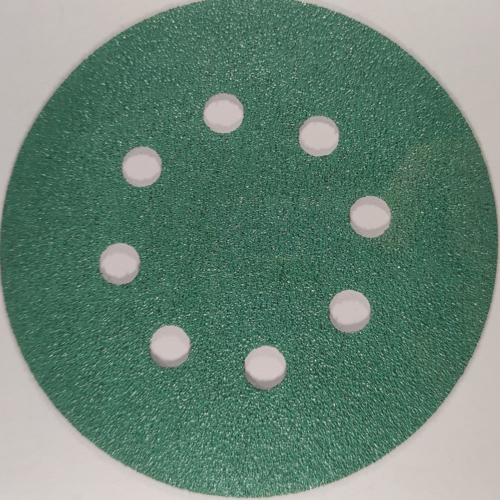 Диск абразивный с липучкой DTC-Film (green) 125 мм, 15 отверстий, зерно P60, 10 шт BRUSHTEX 125G8-60