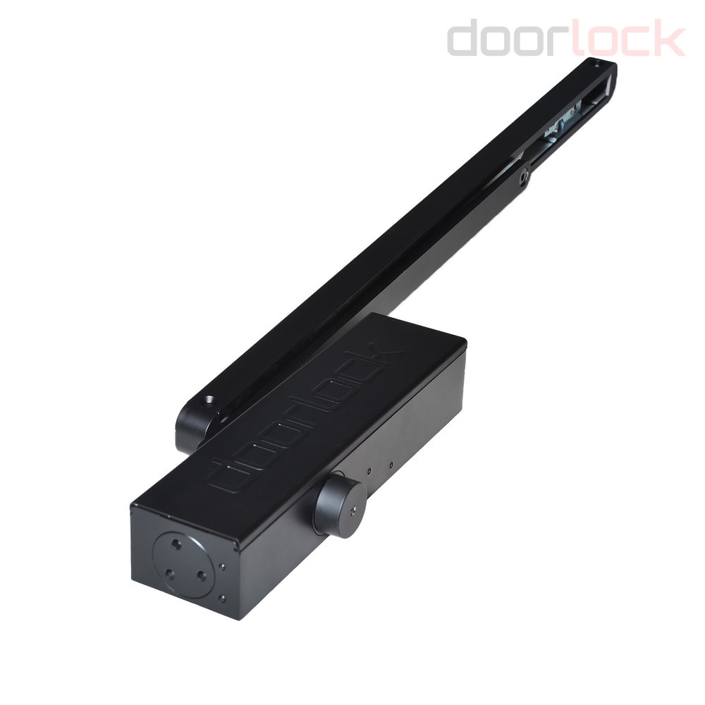 Доводчик Doorlock DL340S/N BC HO EN1-4 со скользящей тягой черный 75581
