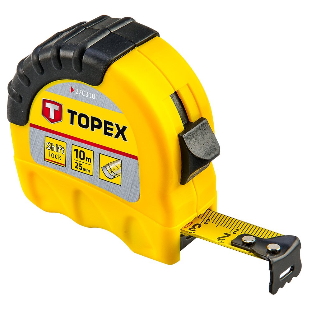 Рулетка TOPEX стальная лента 10 м x 25 мм 27C310