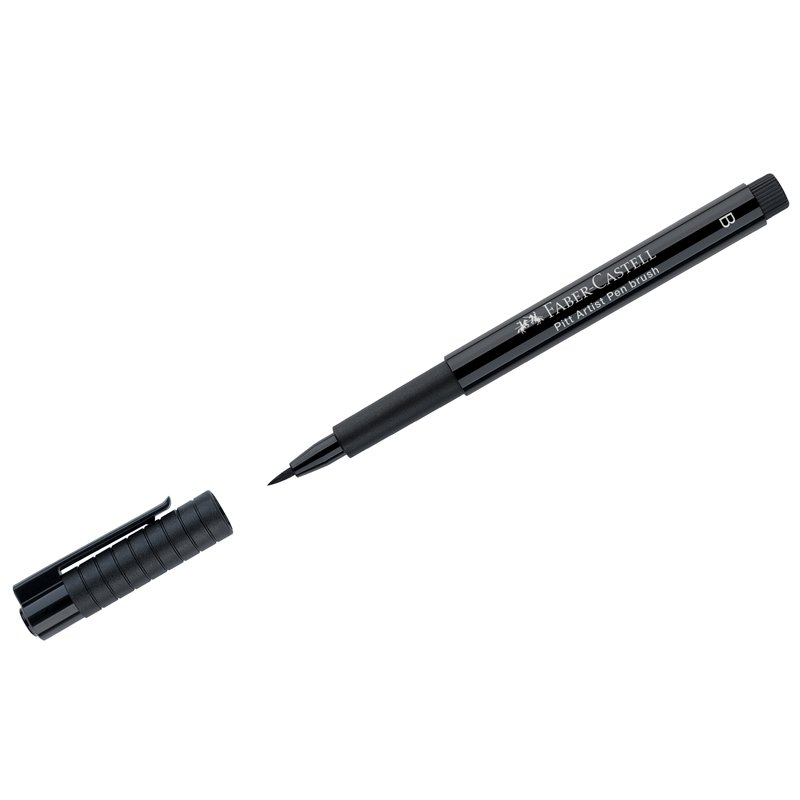Капиллярная ручка Faber-Castell Pitt Artist Pen Brush цвет 199 черная, кистевая 167499