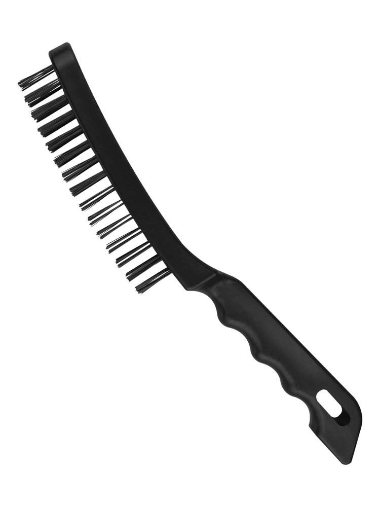 Щетка по металлу vertextools с пластиковой ручкой, 4-ряд 1212-03
