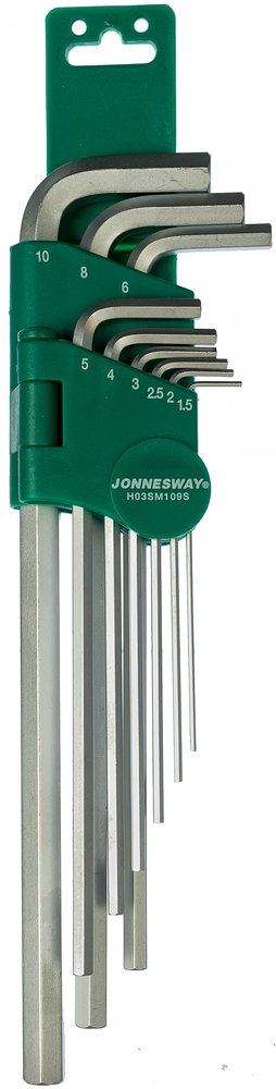 Комплект угловых шестигранников EXTRA LONG Jonnesway H02SM109SL