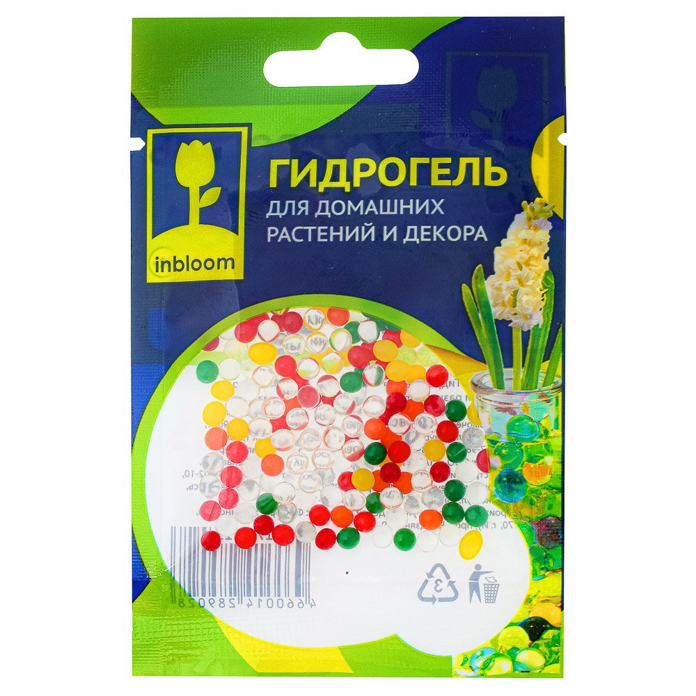 Гидрогель для домашних растений и декора INBLOOM 'Шарики Разноцветные', полимерный материал 173-215