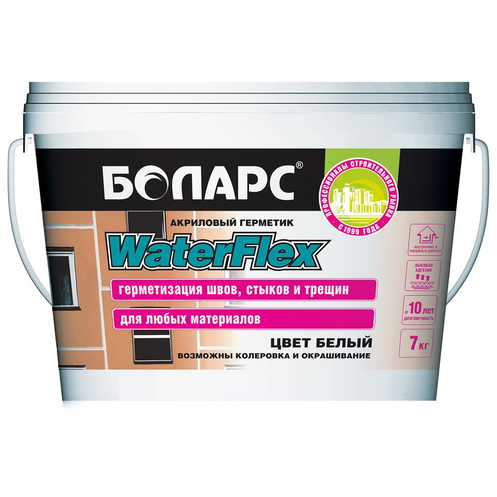 Герметик акриловый БОЛАРС Вотерфлекс/WaterFlex, 7 кг 00000003092