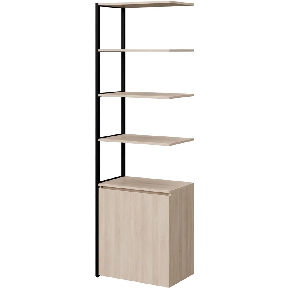 Полустеллаж для документов K-Loft  241H027 645х400х2105 дуб сканд/черный