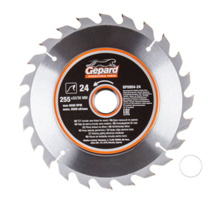 Диск пильный 255x32/30 мм, 24 зуба Gepard GP0904-24
