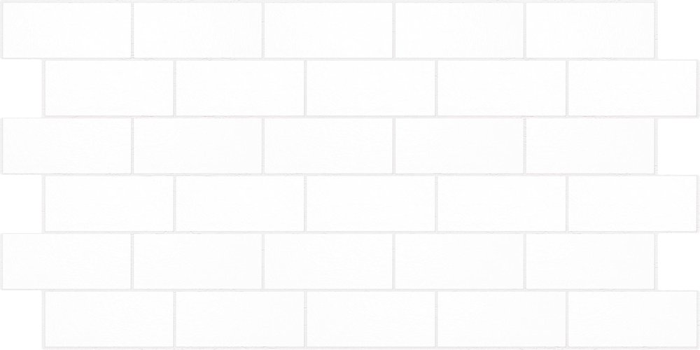 Набор декоративных панелей ПВХ Пластмаркет (Кабанчики, плитка, 485x960 мм, белая, 4 шт) 4680169020635