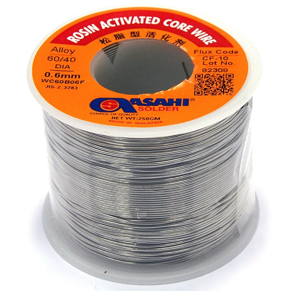 Припой (0.6 мм, 0.25 кг, Sn60/Pb40, CF10 флюс RA) ASAHI 00-00000061