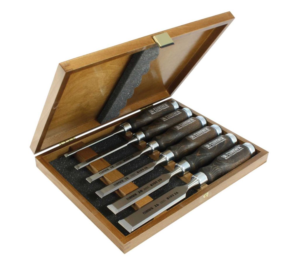 Набор из 6 плоских стамесок NAREX Wood Line Profi 853053