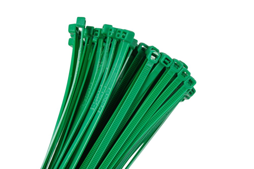 Нейлоновая стяжка Fortisflex КСС 5x400 мм, зеленый, 100 шт. 90331