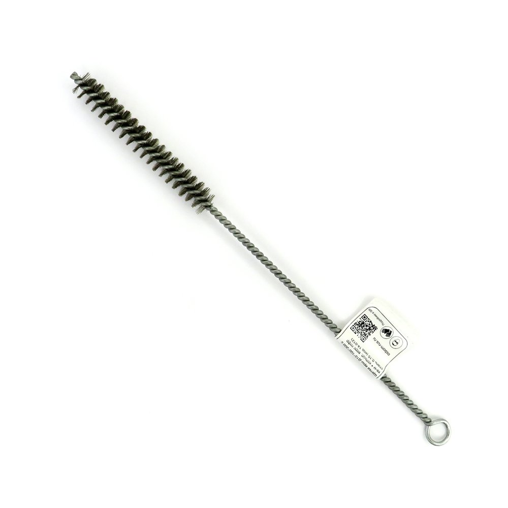 Щетка ерш EuroBrush Д15x100x300 с хв-м + кольцо, ворс гофр сталь 0,15 (код 14-012) EB-T816215