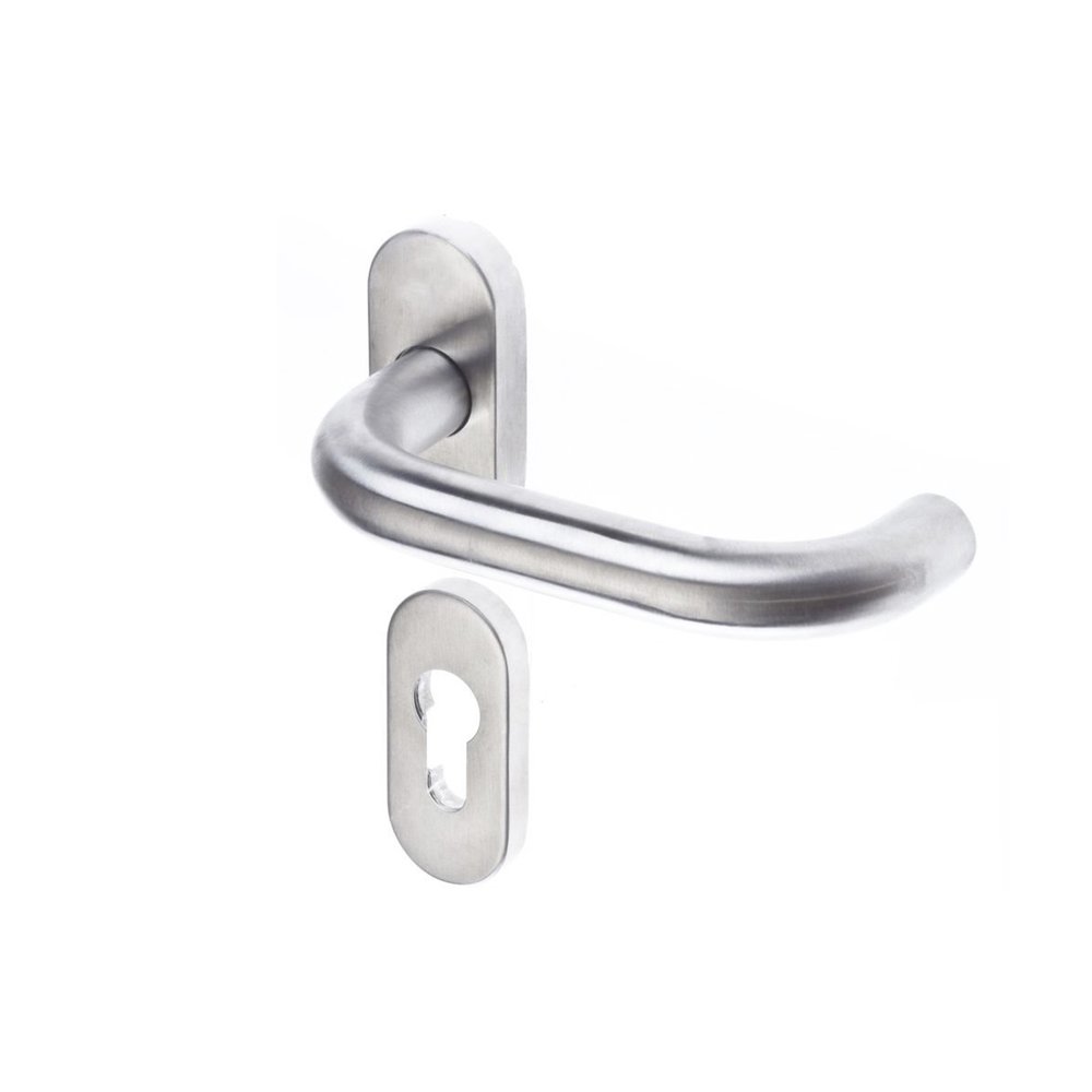 Гарнитур для профильных дверей DOORLOCK DL 038UR/F PZ U-form Rt нержавеющая сталь на розетках 73306