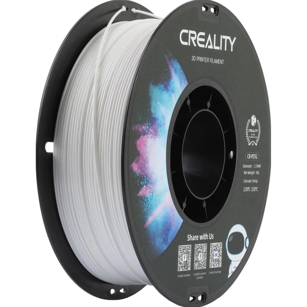 Пластик CR-PETG- Creality 1.75 мм 1кг, белая (3301030034)