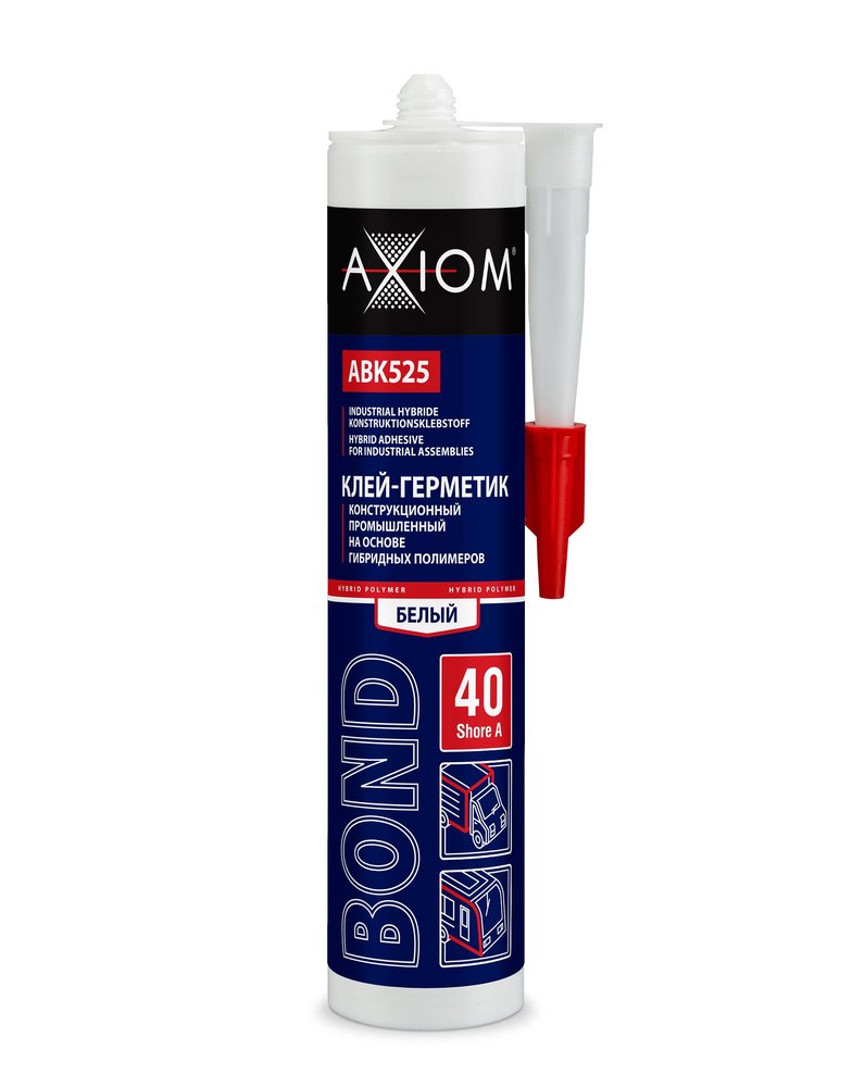 Клей-герметик конструкционный на основе гибридных полимеров AXIOM белый ABK525
