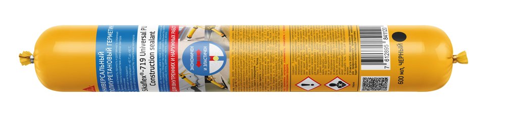 Полиуретановый герметик SIKA flex-719 Universal PU, черный, 600 мл 732419