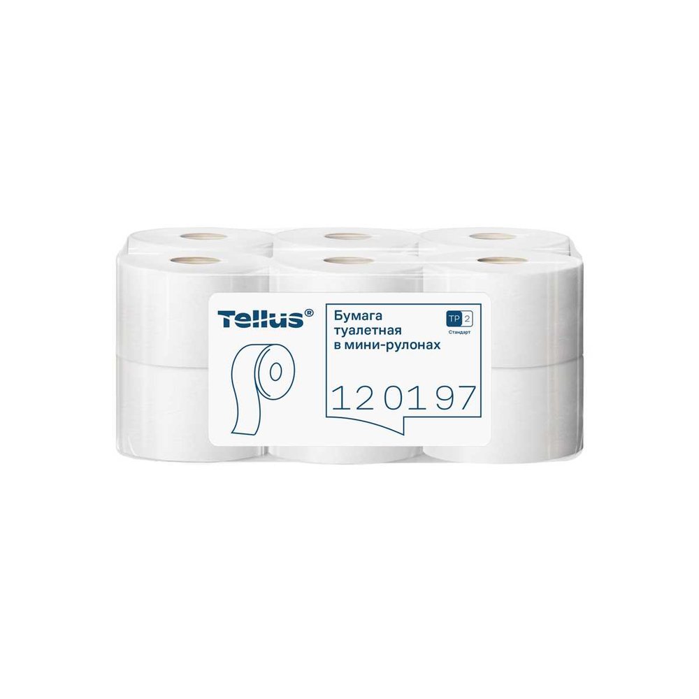 Туалетная бумага TORK (Tellus) Universal 7 в мини рулонах Т2 (12 рул. в уп.) 120197 11343 124545
