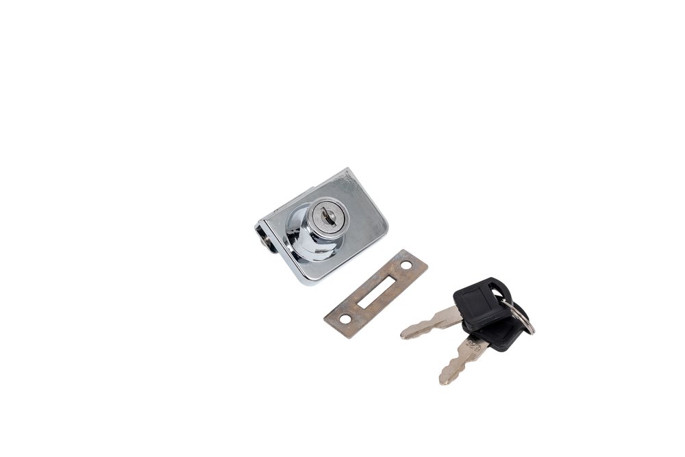 Накладной замок для стекла Mebax 2, хром 00-00002164