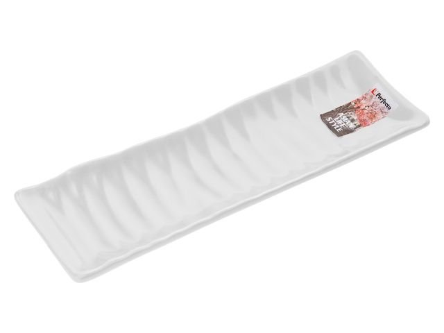 Керамическое прямоугольное блюдо PERFECTO LINEA Asian 235x75x25 мм белый 17-102350
