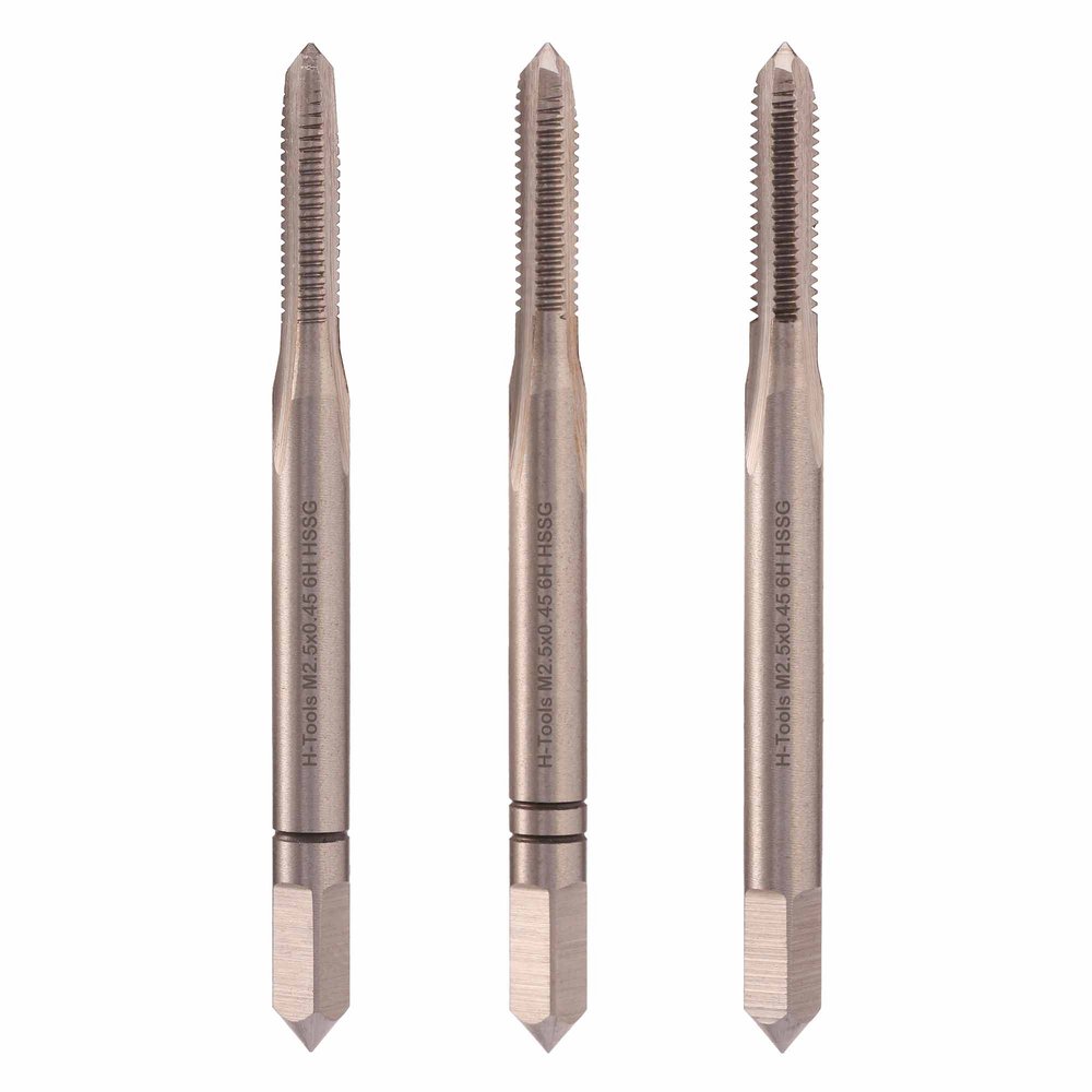 Набор метчиков из 3-х шт. H-Tools М2.5 шаг 0.45мм DIN352 HSS-G 230025HT