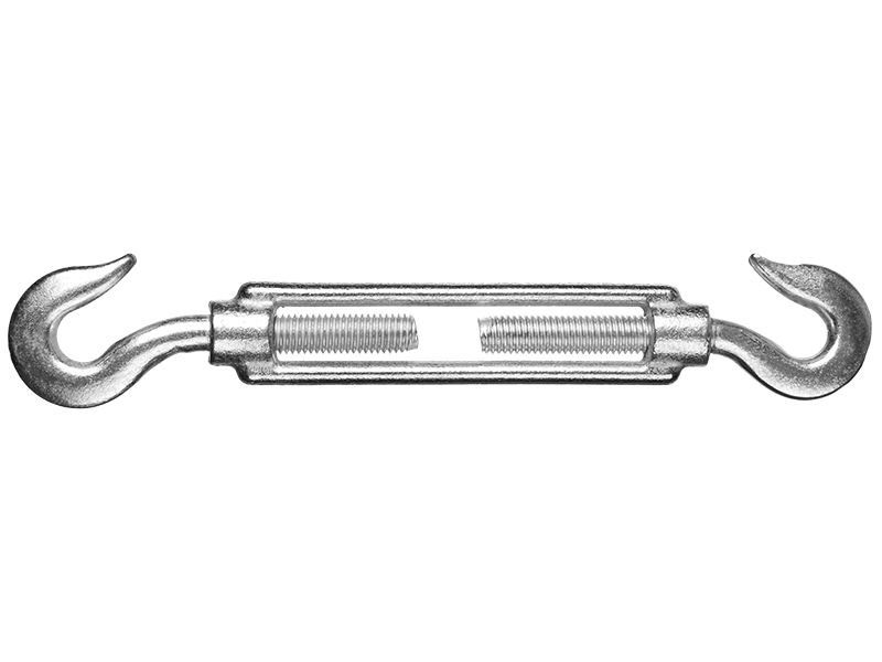 Талреп STAYER DIN 1480, крюк-крюк, М6, 15 шт, оцинкованный, 30525-06