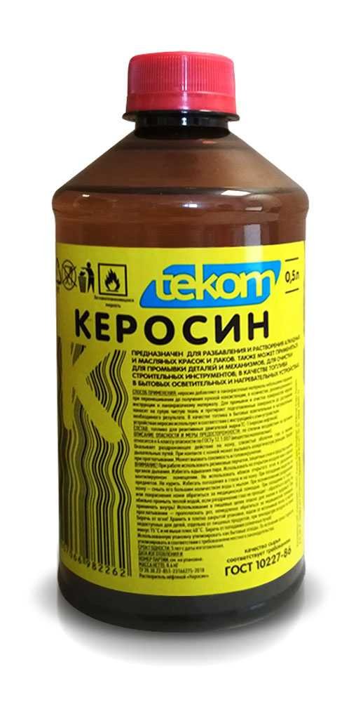Нефтяной растворитель Tekom Керосин 0.5 л ПЭТ бутылка 4607066982262