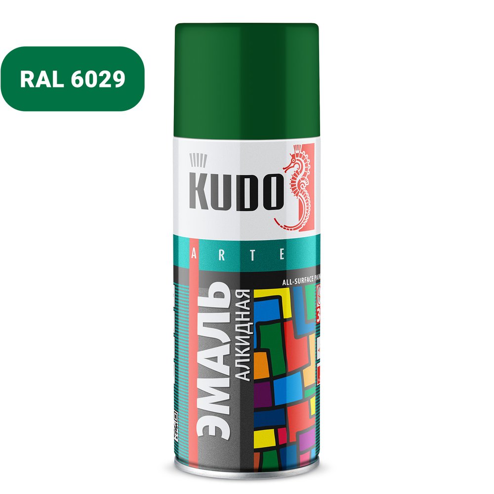 Универсальная эмаль KUDO зелёная 0.52 л KU-10081
