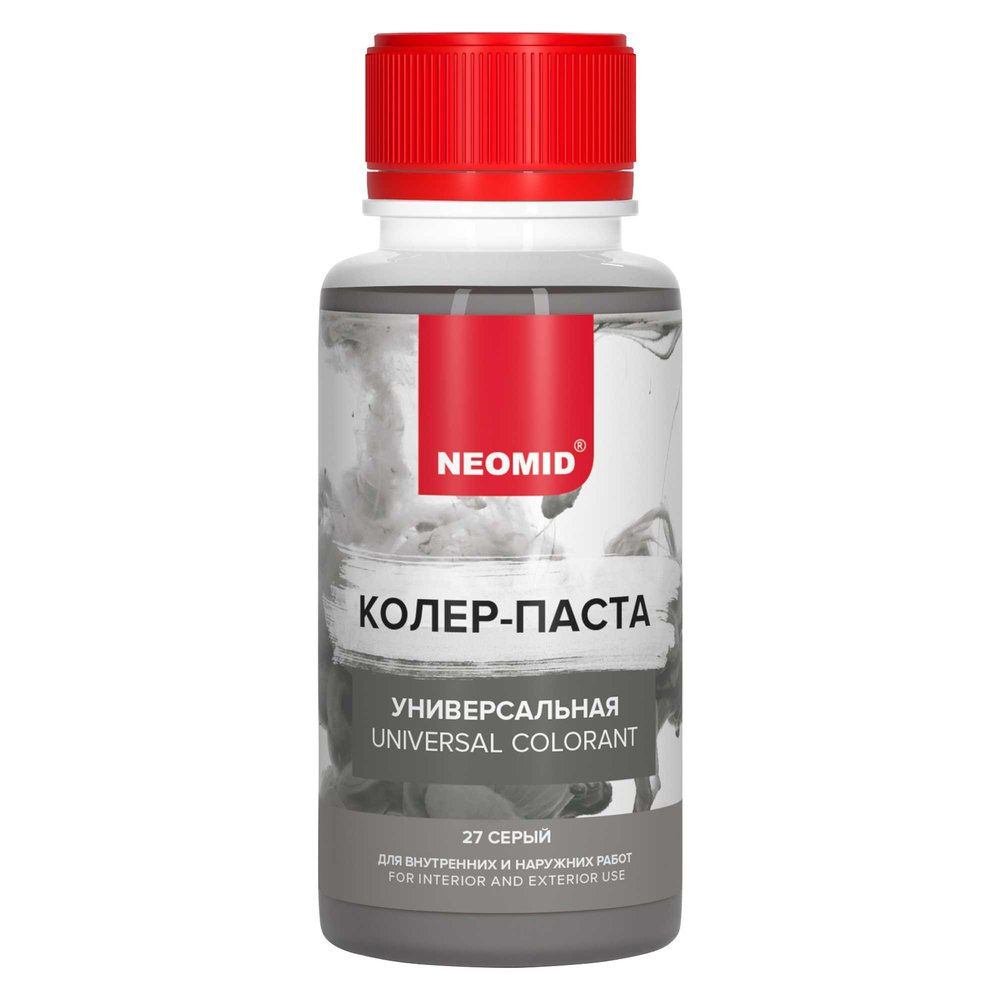 Колер-паста универсальная NEOMID Палитра №1 (27 серый) 100 мл Н-КолПаста-27-сер