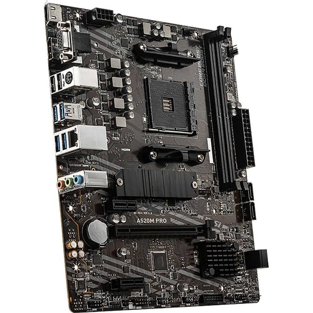 Материнская плата MSI A520M PRO sAM4, AMD A520, mATX