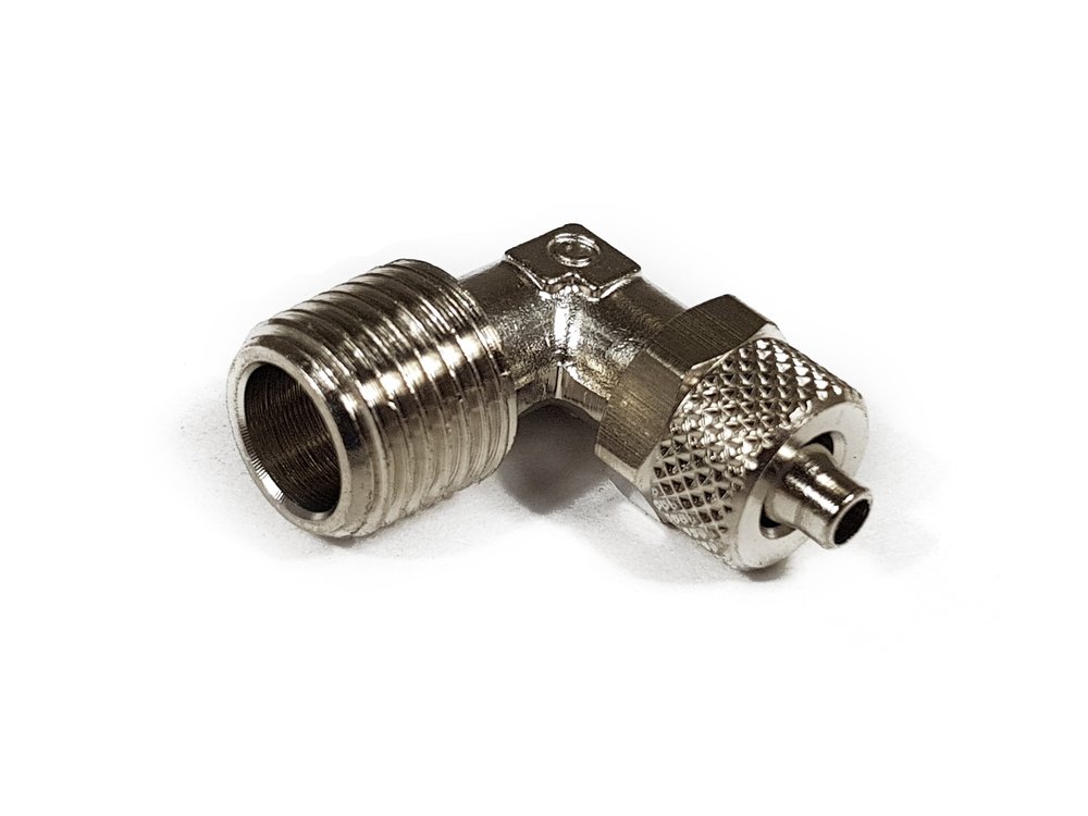Угловой фитинг с накидной гайкой (1/4'М - 10/8 мм) Camozzi 1500 10/8-1/4