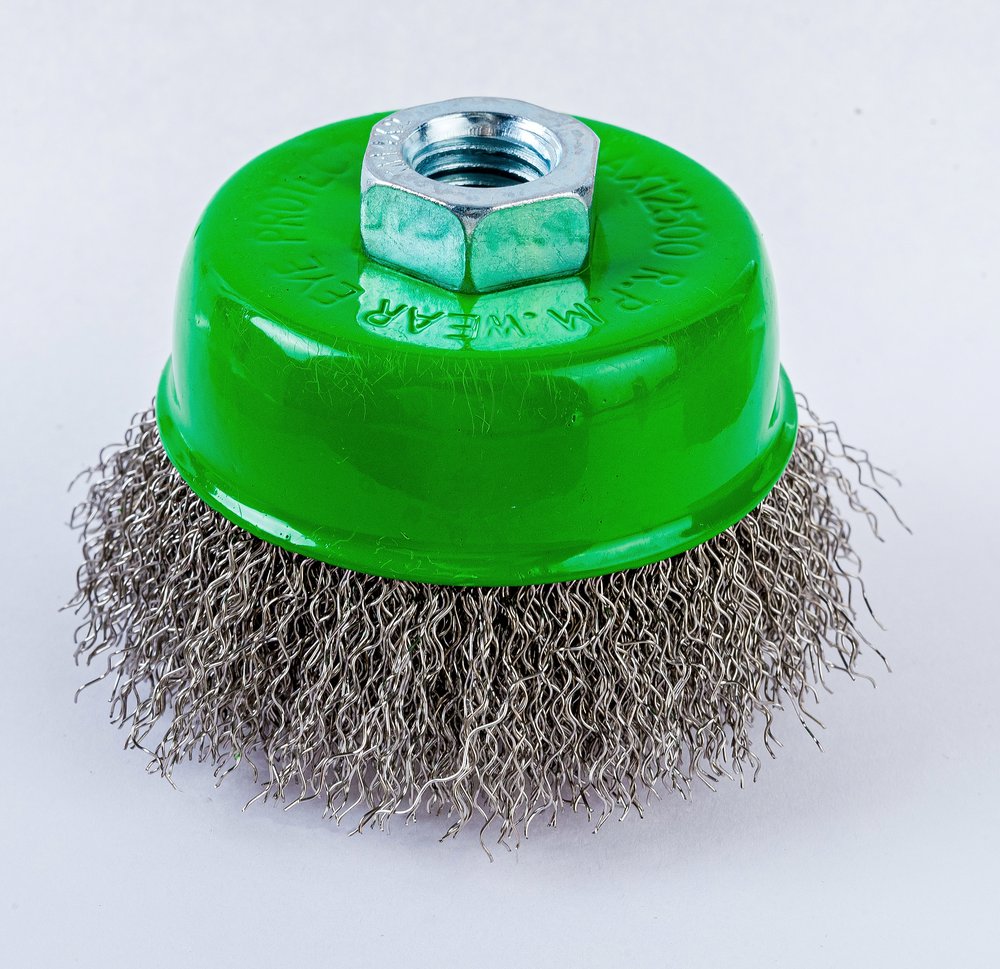 Щетка чашечная 13-165 75 мм, M14 для УШМ, ворс гофр нерж сталь EuroBrush EB-ISS2