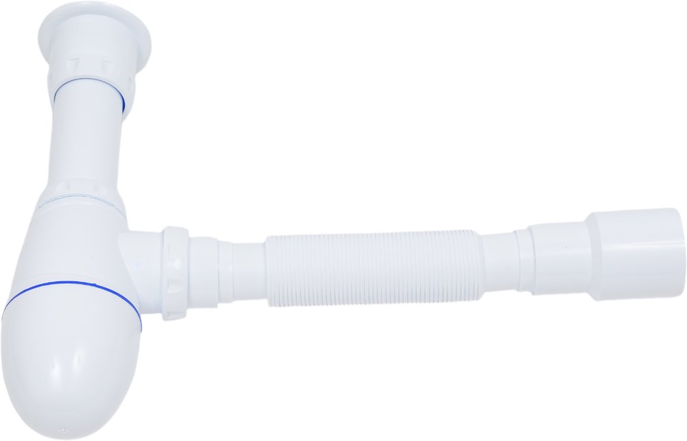 Сифон для кухни Unicorn 1.1/2'х40, нержавеющий выпуск, с универсальной гибкой трубой, 40х40/50, B220 ИС.110310 533262