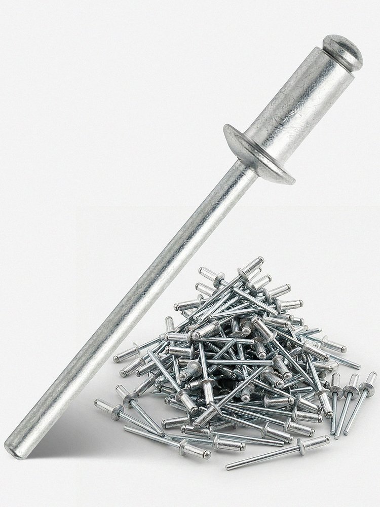 Заклепки алюминиевые KUBIS 3.2x6 мм (толщина 0.5-2 мм), 50 шт 01-04-3206