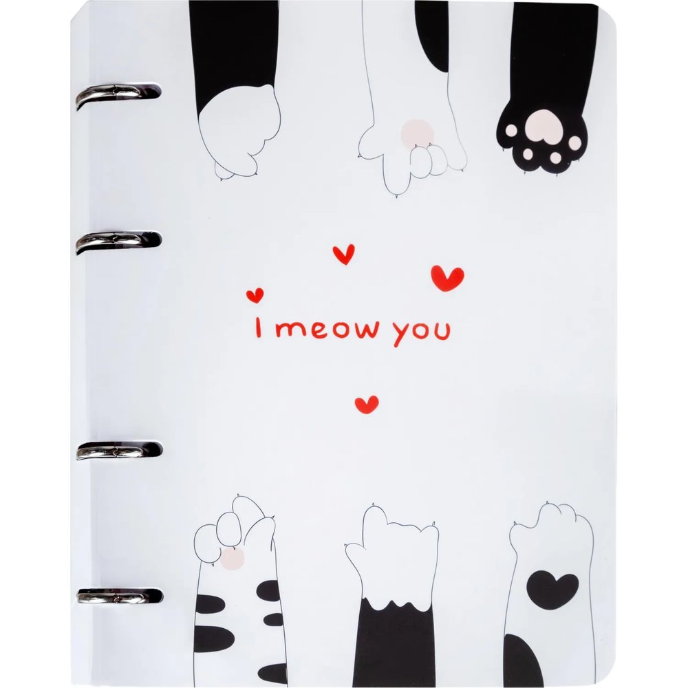Тетрадь общая А5 120л клетка,кольца(смен.блок) Cats TSB5-120CT