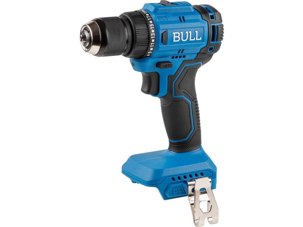 Аккумуляторная дрель-шуруповерт BULL SR 1803 в коробке, бесщеточная, SOLO, 18 В, 45 Н*м, БЗП 10 мм 1329672
