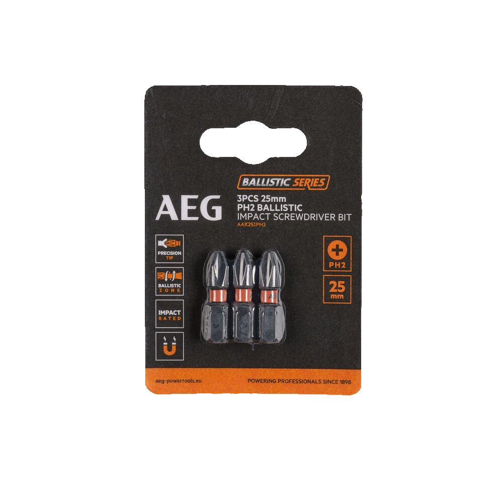 Биты ударные AAK253PH2 (3 шт, PH2, 25 мм) AEG 4932479168