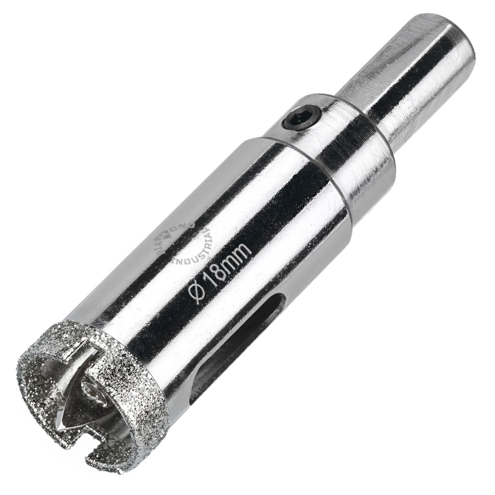 Коронка алмазная по керамограниту и керамике с центрирующим сверлом 18 мм Diamond Industrial DIDCSC018