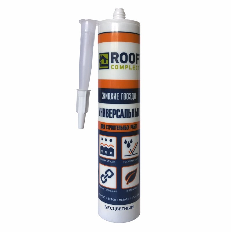 Жидкие гвозди Roof Complect бесцветные, 300 мл 00000398643