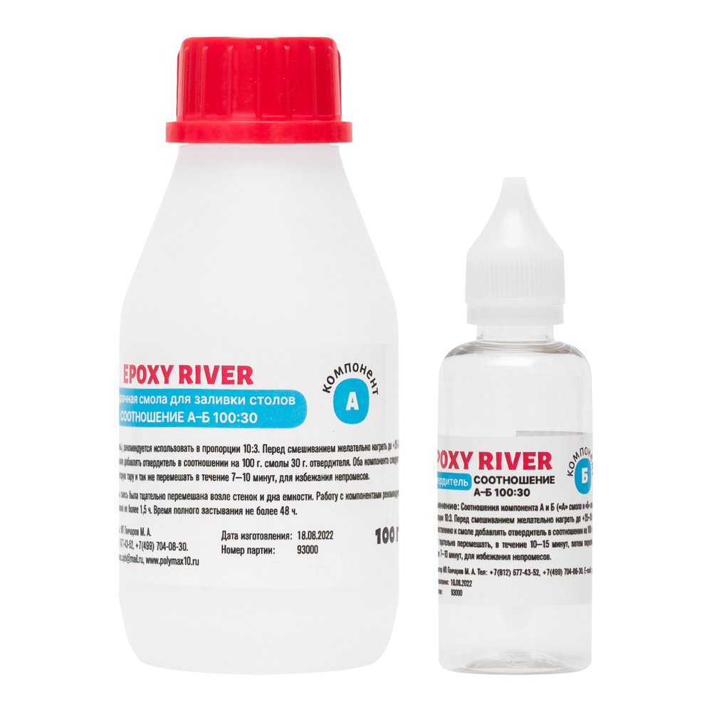 Прозрачная смола для заливки Poly max Epoxy River 130 г ER0.130