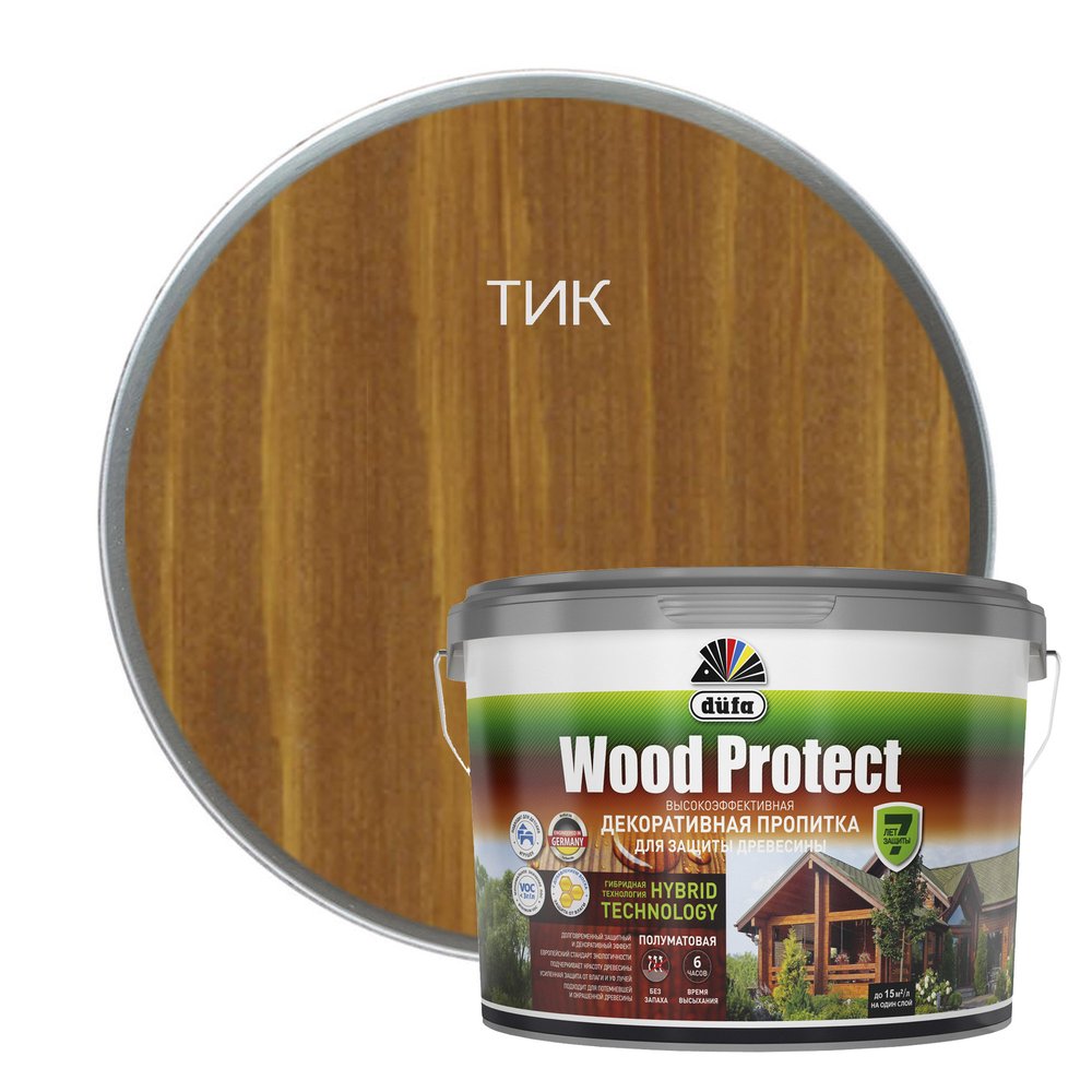 Пропитка Dufa WOOD PROTECT тик, 9 л МП00-011084