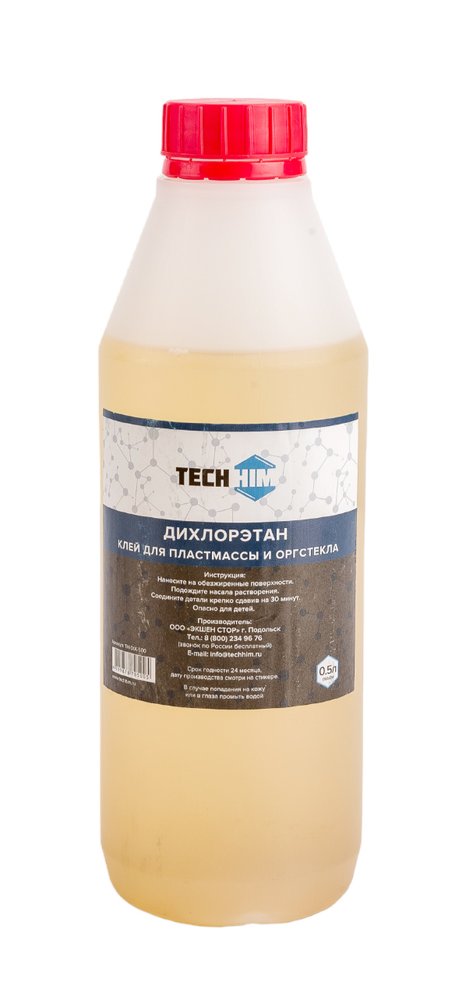 Клей для пластмассы дихлорэтан TECHHIM 672 гр(500 мл) TH-DIX-500