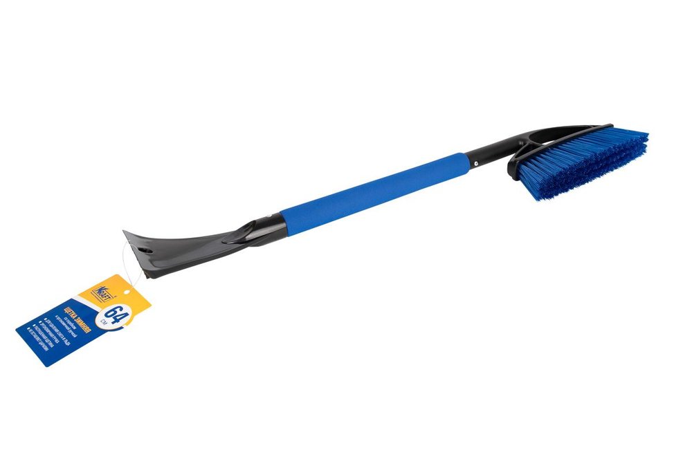 Зимняя щетка со скребком 64 см синяя щетина KRAFT KT 830068