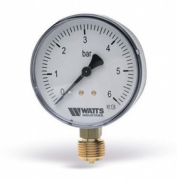 Манометр Watts F+R200 радиальный 0-6bar, корпус 63mm 10007723