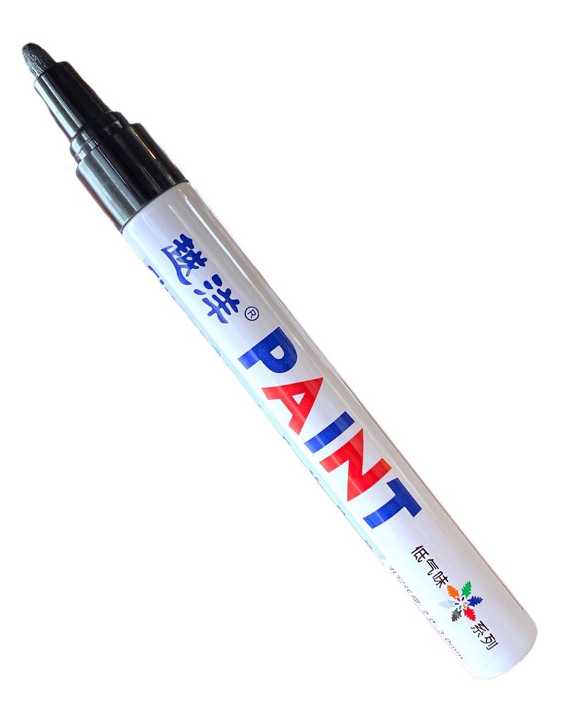 Маркер-краска Flysea по металлу Paint Marker FS-110 с наконечником (2-4 мм), черный FS-110-black
