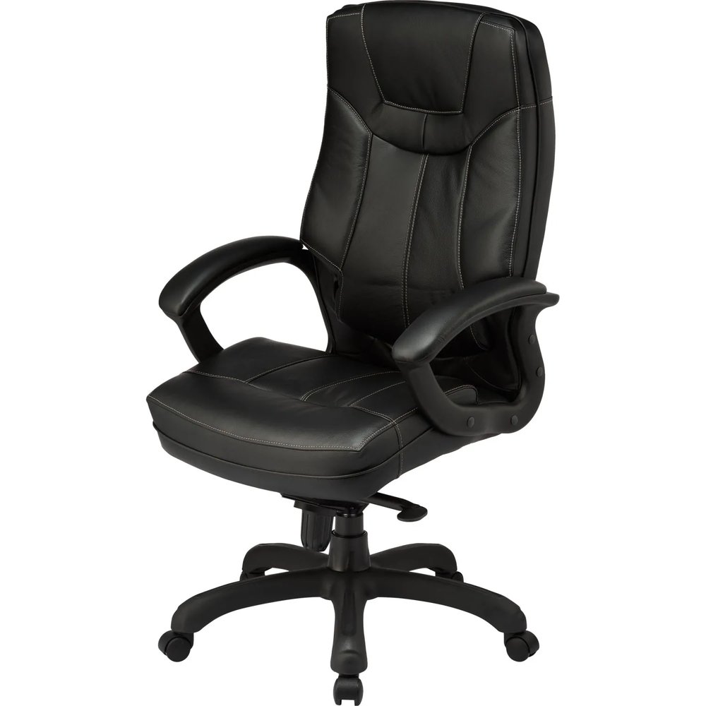 Кресло BN_U_Руководителя EChair CS-608Е кожа черная, пластик